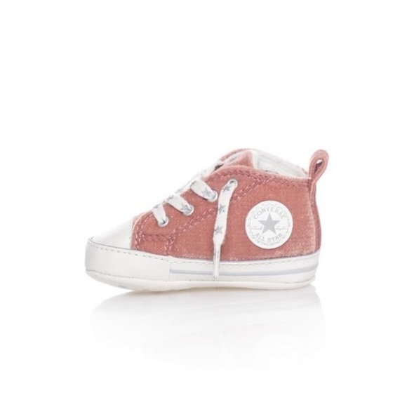 Converse Other - Bnib converse rust pink suede crib shoes size 2